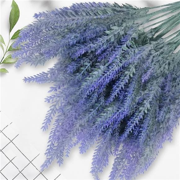8 Bundles Artificial Lavender Flowers Artificial Flowers and Plants UV Resistant - Picture 1 of 6